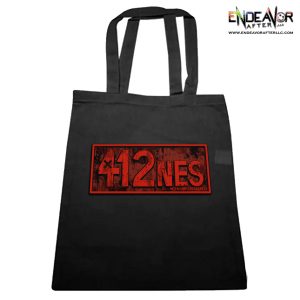 412nes Canvas Tote Bag (Red Logo)