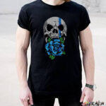 Blue Line Skull